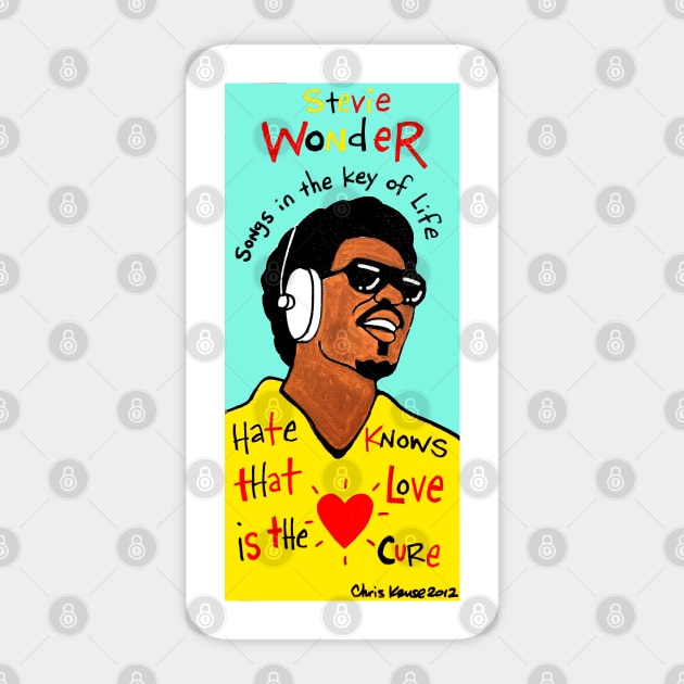 Stevie Wonder Sticker by krusefolkart